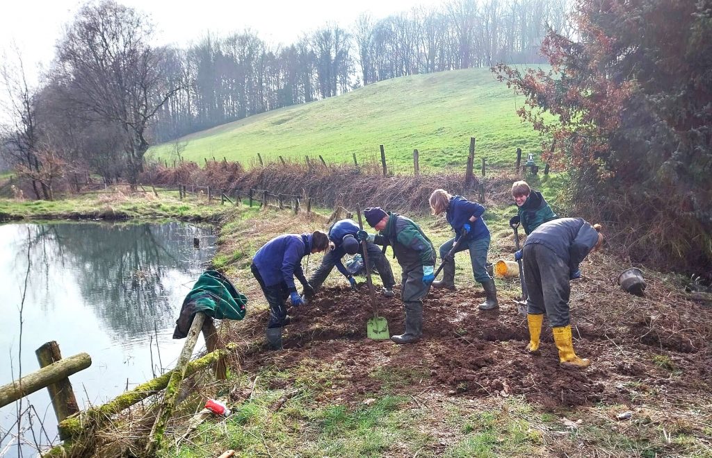 Freiwillige bei der Arbeit